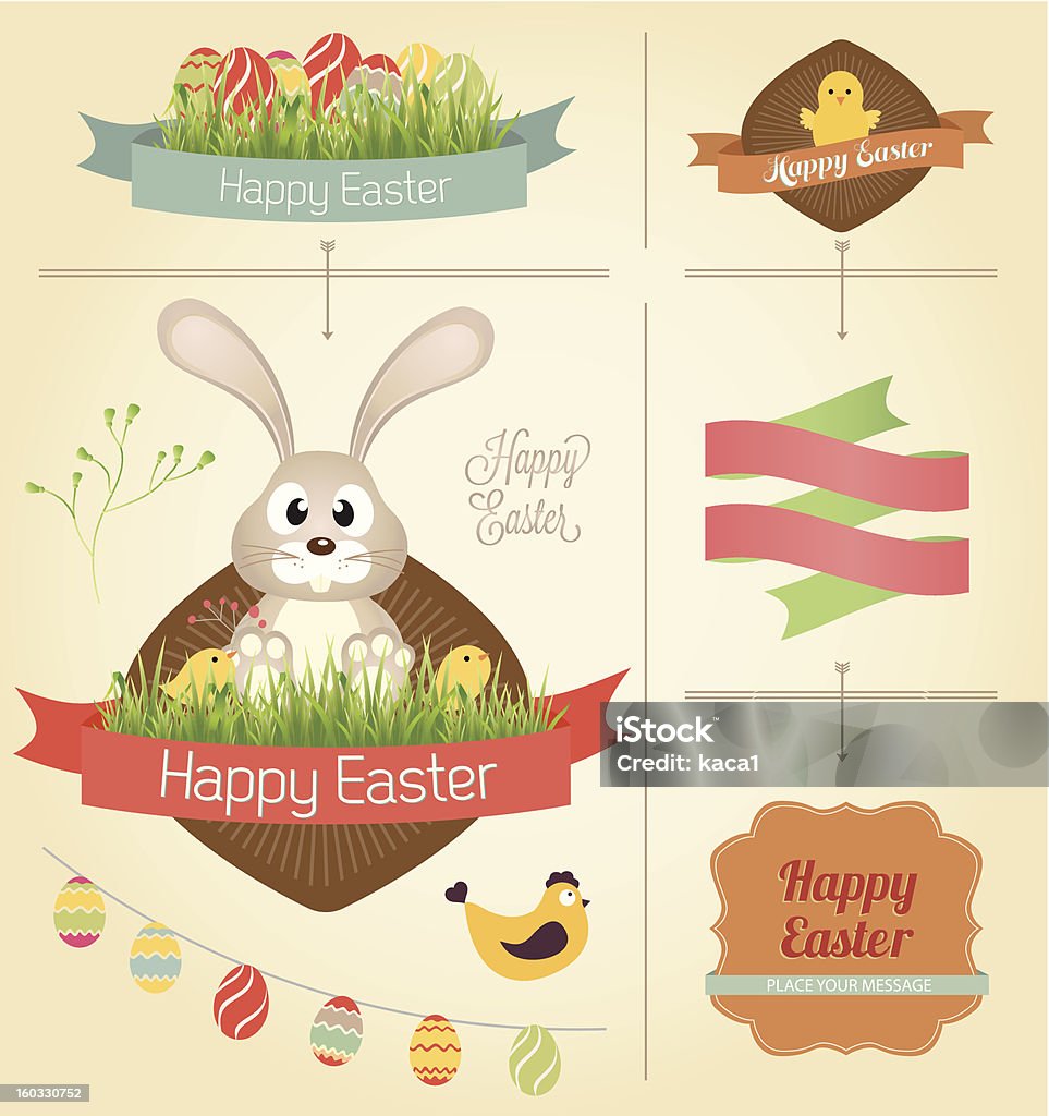 Vector Easter Design Element - Векторная графика Без людей роялти-фри