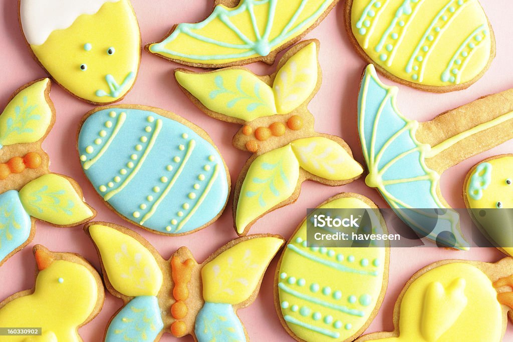 Ostern Hausgemachte Lebkuchen-cookie - Lizenzfrei Bildhintergrund Stock-Foto