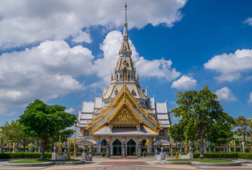 Wat Sothon Wararam Woravihan in Thailands provincial capital Chachoengsao can be seen from far away thanks to it's 84m tall bot