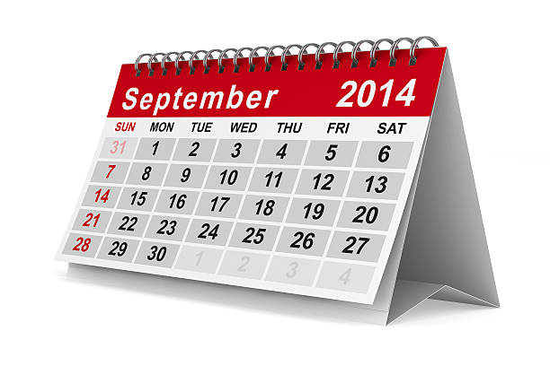 istock 2014 year calendar. September. Isolated 3D image 160331191