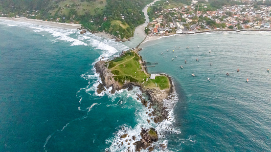 Florianopolis, Armação beach, aerial view. Santa Catarina, SC