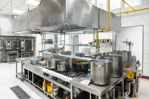 istock Kitchen appliances in professional kitchen in a modern restaurant 1603329681