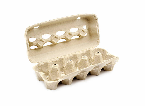 Empty egg carton ››››› ISOLATED OBJECTS ‹‹‹‹‹ egg carton stock pictures, royalty-free photos & images