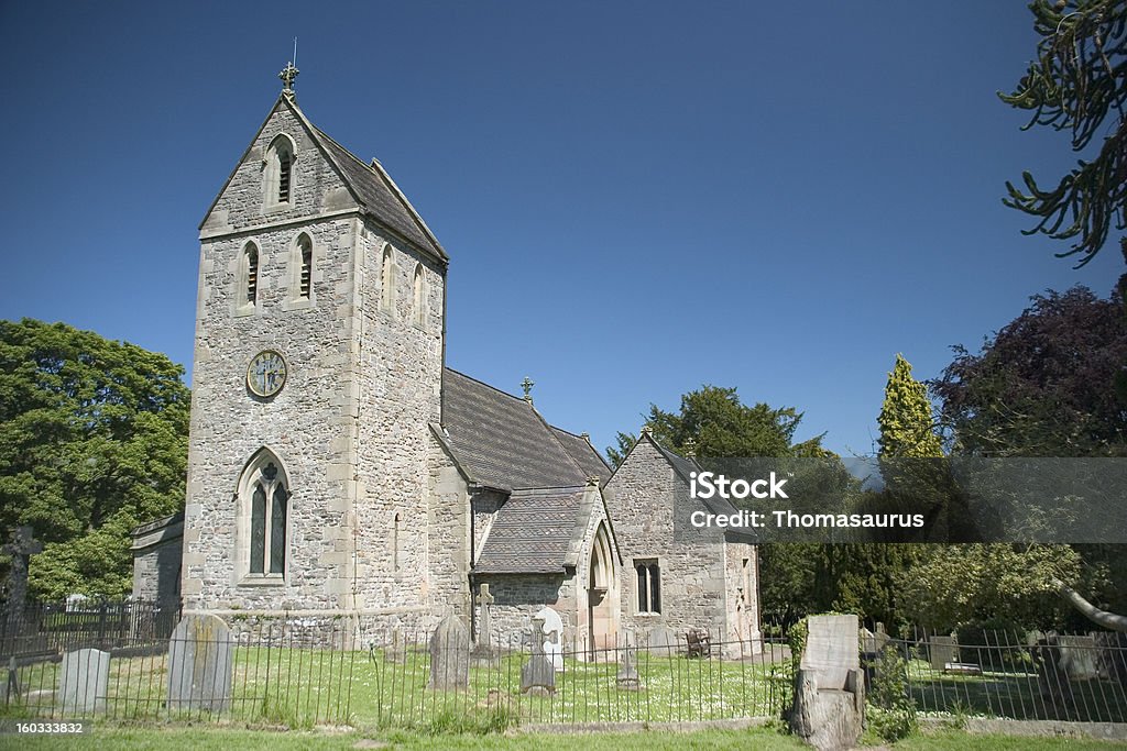 Ilam Igreja Derbyshire - Foto de stock de Aldeia royalty-free