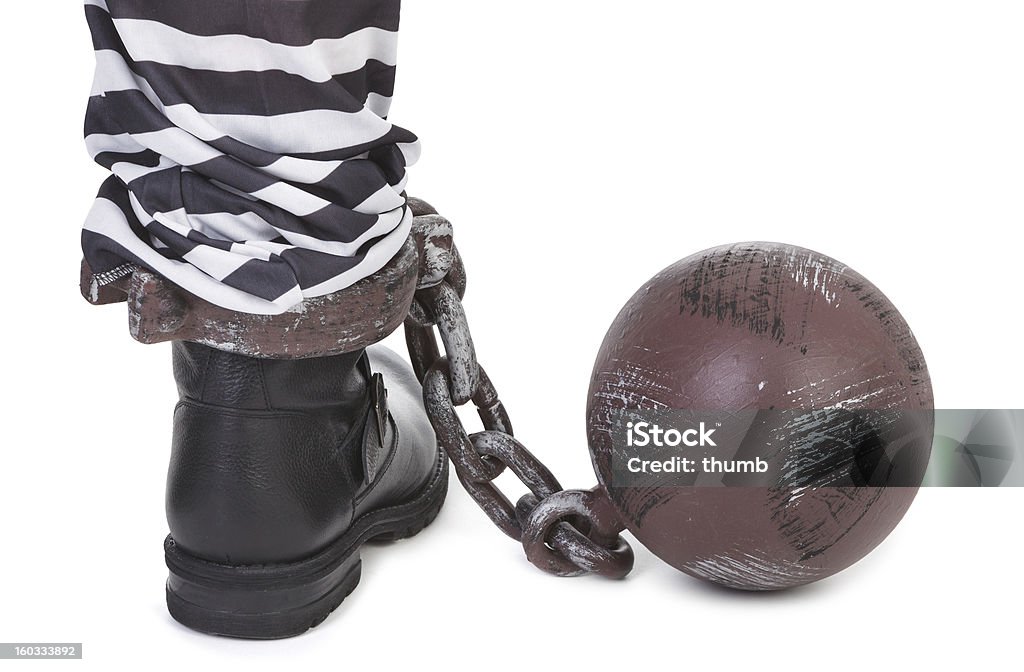 Prigioniero della gamba - Foto stock royalty-free di Dietro