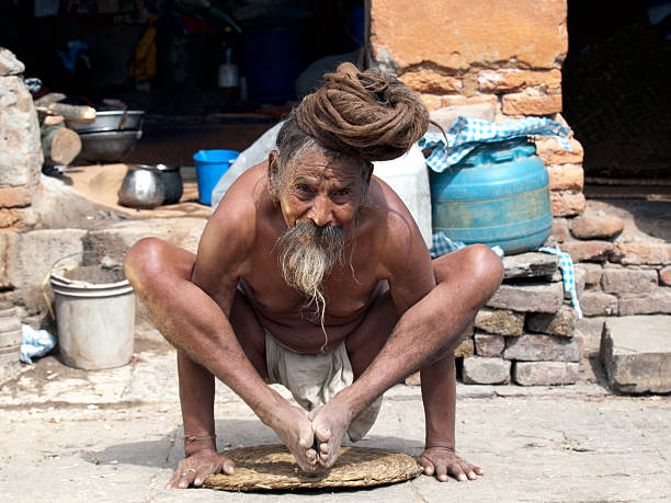 89-years-old Sadhu doing Yoga