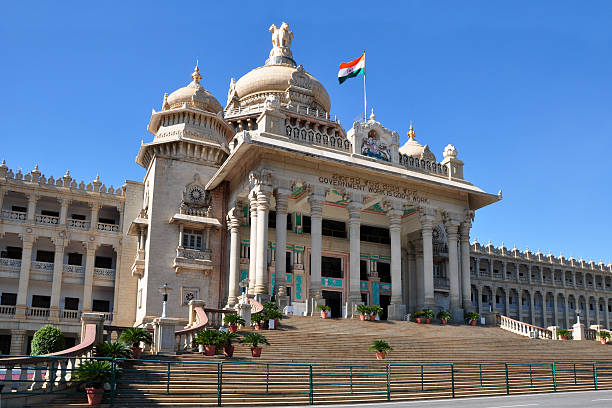 Vidhana Soudha Vidhana Soudha is the seat of Karnataka's legislative assembly located in Bangalore, India. dravidian culture stock pictures, royalty-free photos & images