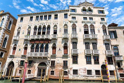 Weathered building in Venice, Italy
