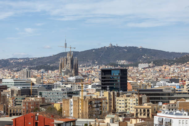 istock Barcelona skyline from a unique vantage point 1603358452