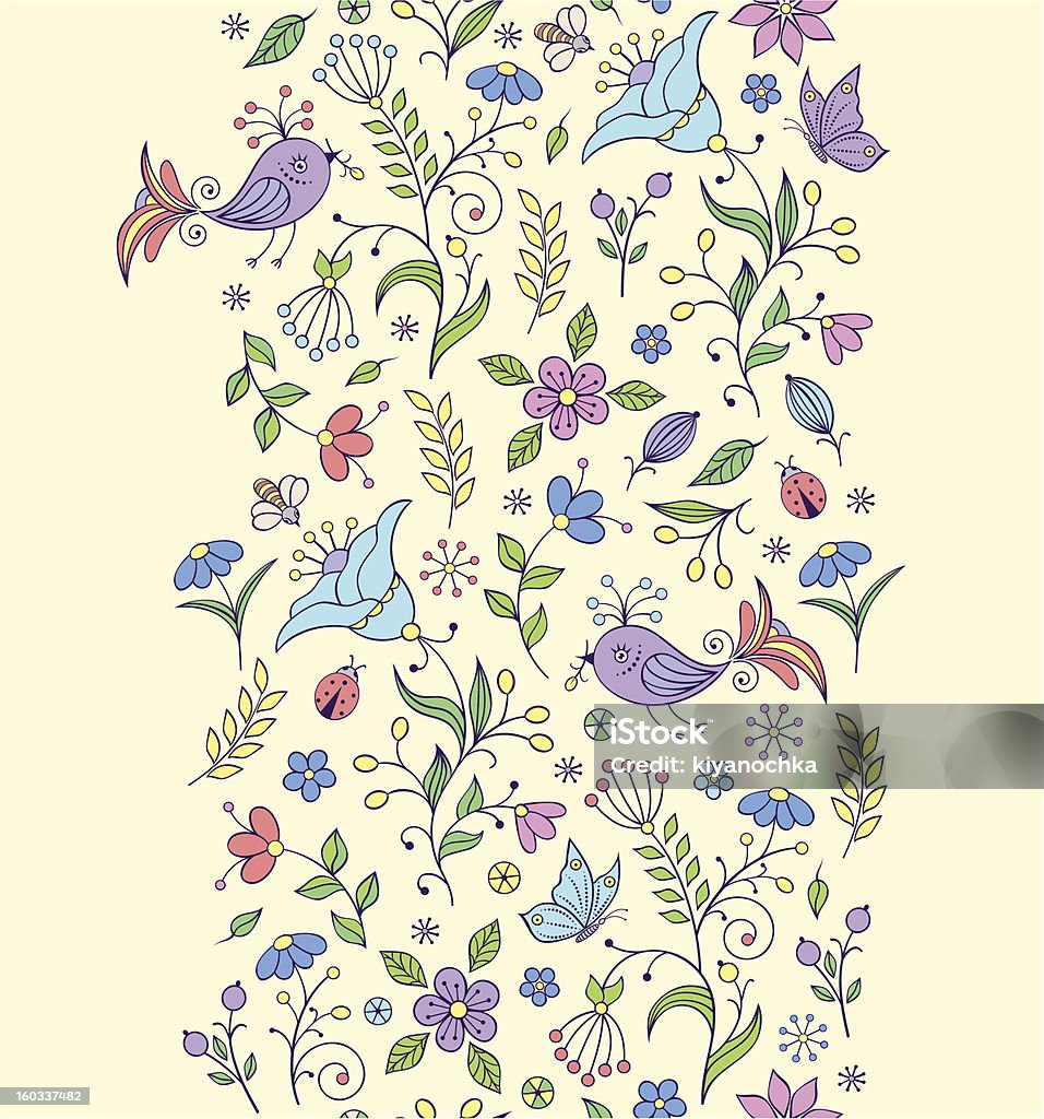 Fondo Floral - arte vectorial de Abeja libre de derechos