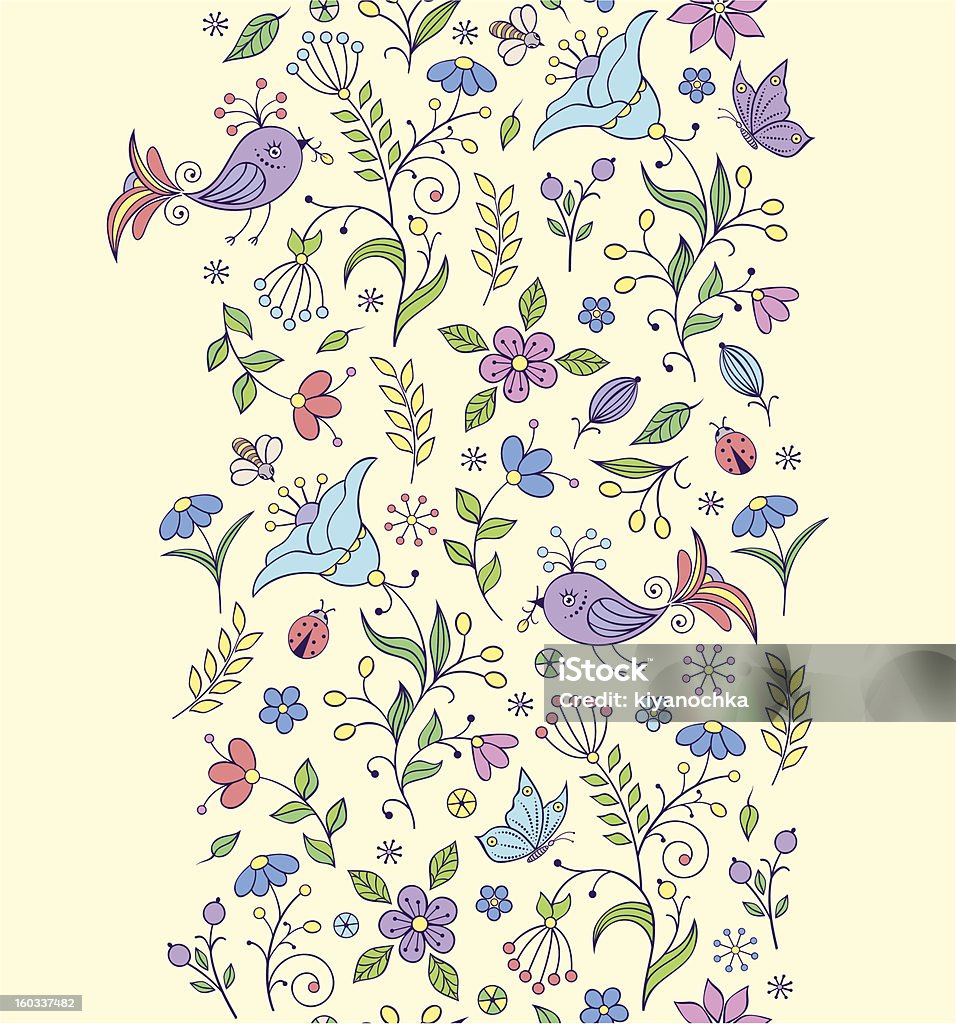 花の背景 - チョウのロイヤリティフリーベクトルアート