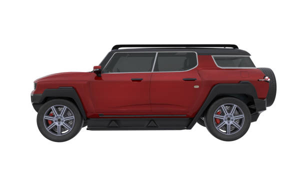istock Modern generic SUV vehicle in red. Isolated 3D illustration. 1603388341