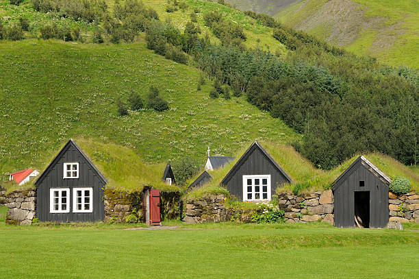 istock Icelandic turf houses 160340391