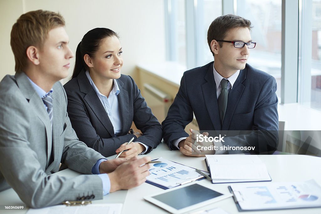 Nachdenklich Mitarbeiter - Lizenzfrei Arbeiten Stock-Foto