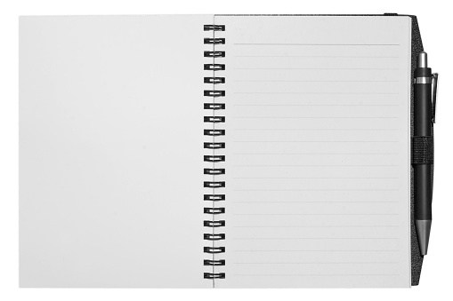 paper page notebook isolated on the cut background