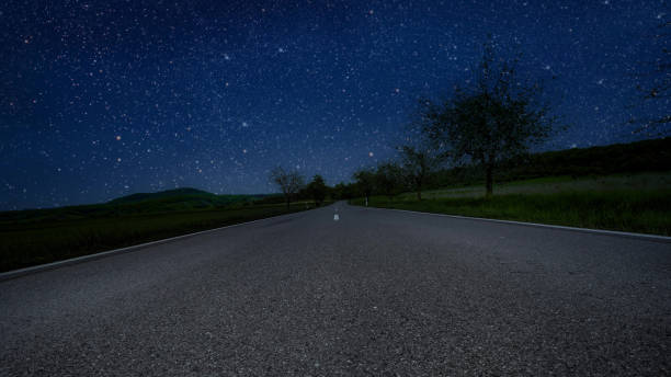 istock night sky in the forest with stars and moon 1603413767