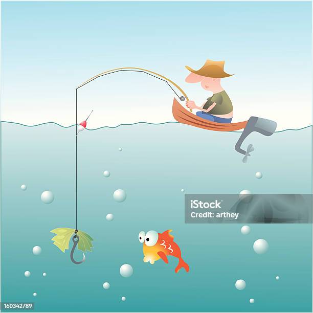 Vector Fishing Stock Illustration - Download Image Now - Fishing Hook, Fish, Fisher - Role