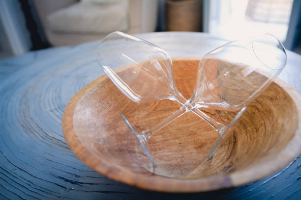 istock wine glasses in wooden container 1603443066