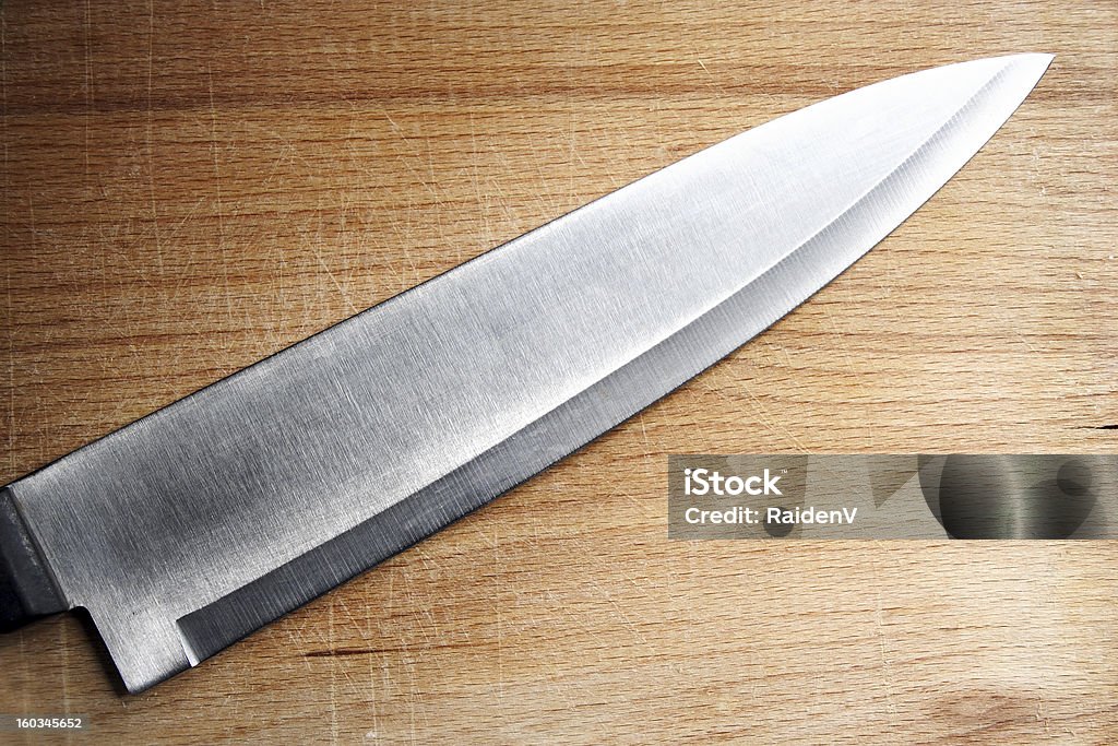 Sharp acier Couteau de cuisine pour la cuisson sur old repasser - Photo de Acier libre de droits