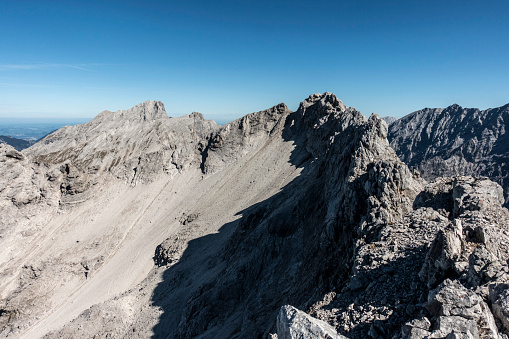 High mountains in the Berchtesgaden Alps in summer