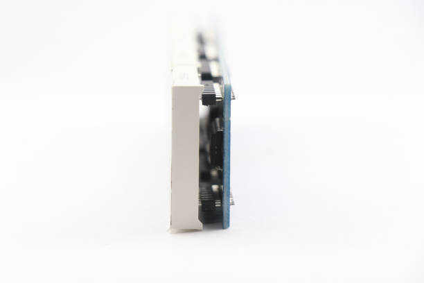 istock side view of an LED matrix display board with the series connections pins on a printed circuit board 1603469397