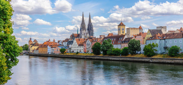 istock Panoramic view of Regensburg, Bavaria, Germany 1603476850
