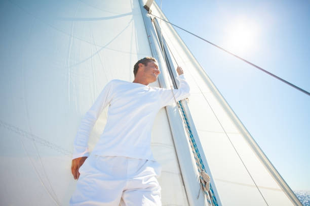 istock Caucasian Man standing in front of the Sail 160347790