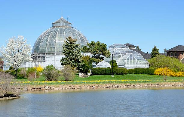 istock Belle Isle Conservatory building against a blue sky 160348000