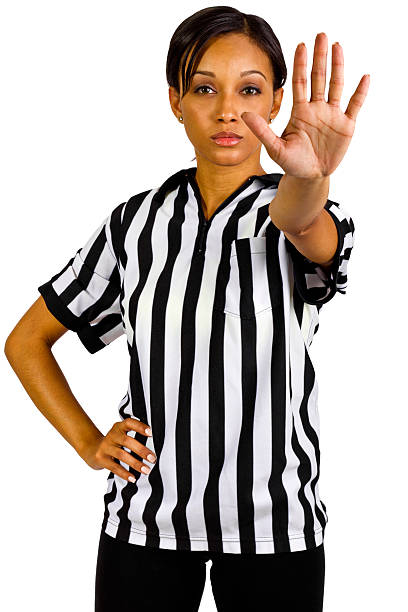 아프리카계 미국인 여성 심판원 몸짓 오버워터 - sex symbol referee women adult 뉴스 사진 이미지