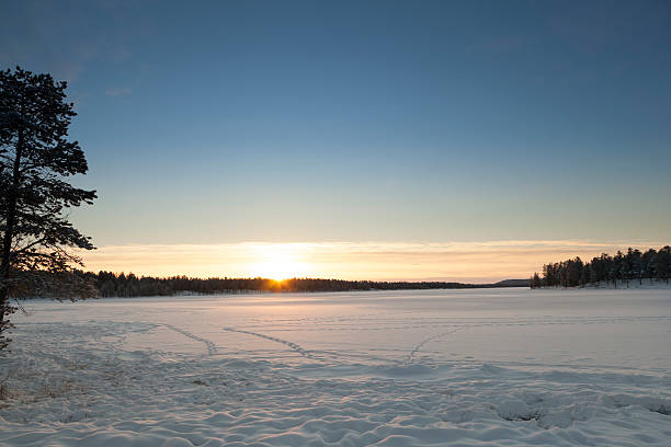 istock Frozen Lake in Inari, Finland 160348323