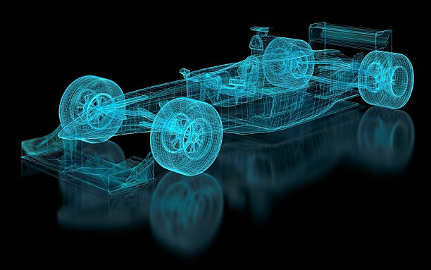 istock open-wheel single-seater racing car Mesh 160349886