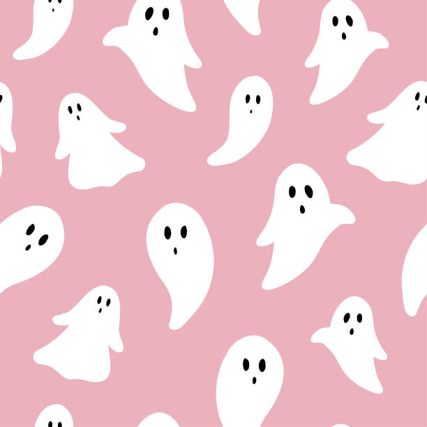 illustrazioni stock, clip art, cartoni animati e icone di tendenza di fantasma di halloween motivo - fantasma