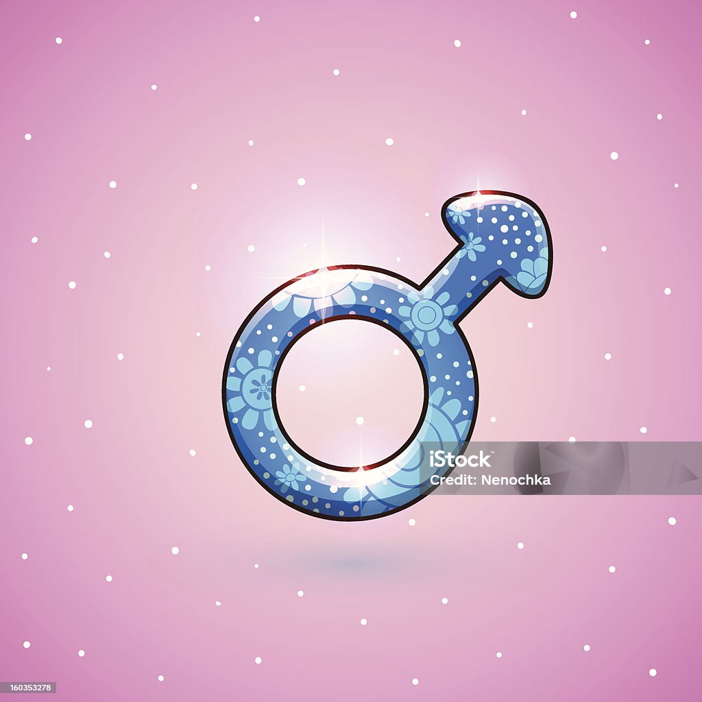 Männliche sex symbol - Lizenzfrei Blau Vektorgrafik