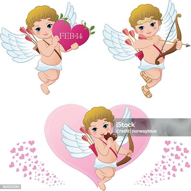 Cupidon Collection Vecteurs libres de droits et plus d'images vectorielles de Aile d'animal - Aile d'animal, Amour, Ange