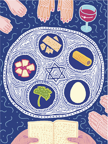 seder - passover stock-grafiken, -clipart, -cartoons und -symbole