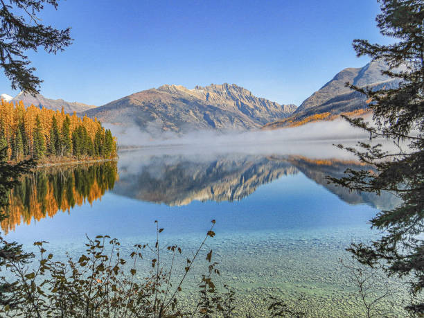 istock Still waters reflect fall colors and mountain peaks at Kintla Lake 1603587075