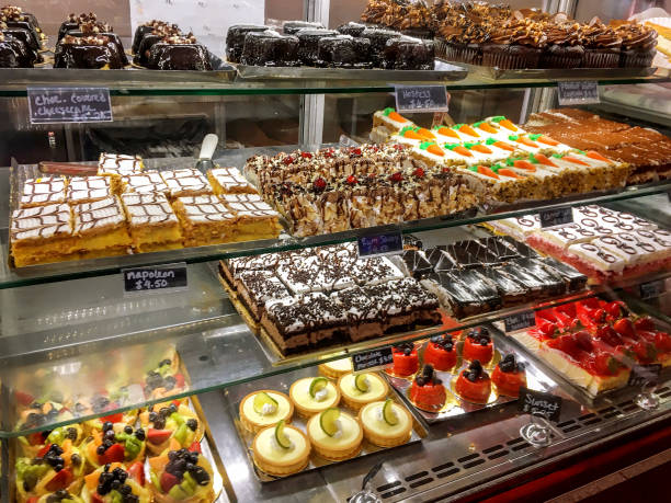 istock Delicious Pastries on Display in a Shop 1603600538
