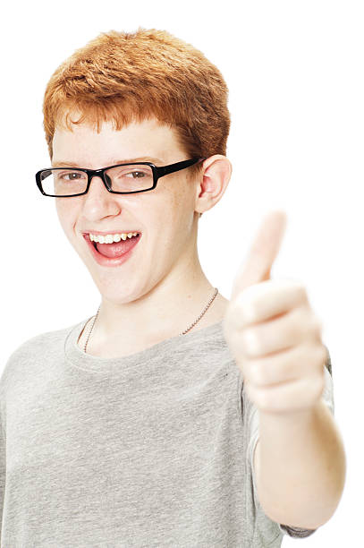 Thumbs Up Teenager stock photo