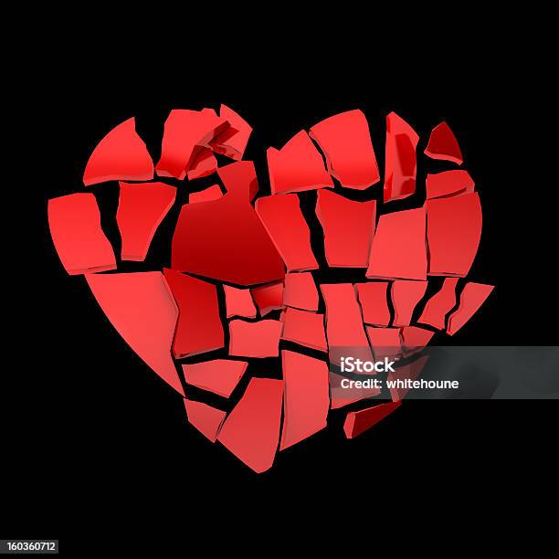 Corazón Roto Foto de stock y más banco de imágenes de Amor - Sentimiento - Amor - Sentimiento, Aplastado, Brillante