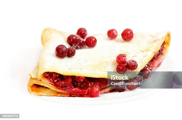 Foto de Panquecas Com Geleia De Framboesa E Frutas Vermelhas Cowberry e mais fotos de stock de Alimentação Não-saudável