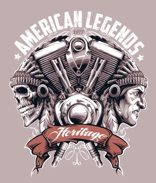 Vector illustration of American Legends