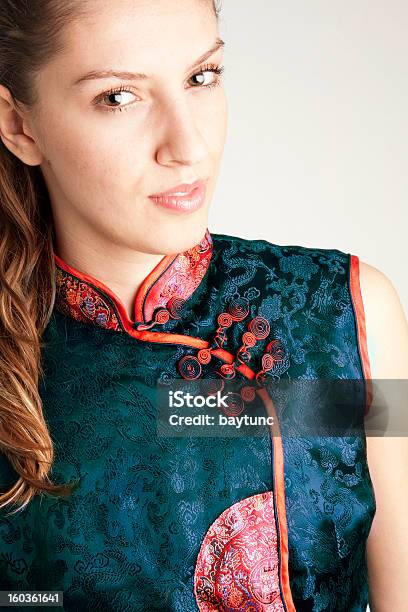 Caucaian Woman In Cheongsam Stock Photo - Download Image Now - Adult, Adults Only, Asia