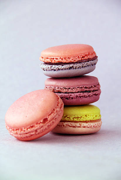 istock Close Up of Pretty Pastel Macarons, Stacked 160361806