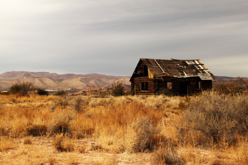 An old run-down cabin in Arizona. 