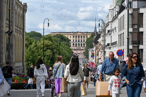 Moscow, Russia - July 19, 2012: Buildings, Cars, and Underpass on New Arbat Avenue.