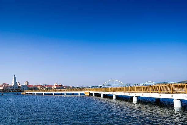 istock Castle style building nearby Marsh park at Xiamen 160368025
