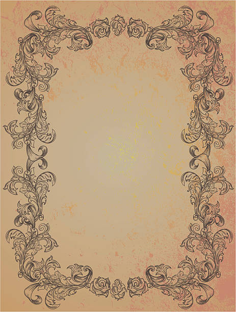 フレーム - picture frame frame floral pattern old点のイラスト素材／クリップアート素材／マンガ素材／アイコン素材
