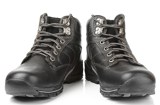 istock Pair of man's warm leather shoes 160370920