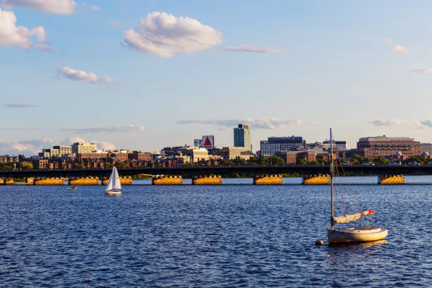 istock Boston skyline and Harvard Bridge - Charles River - Boston Massachusetts 1603713185