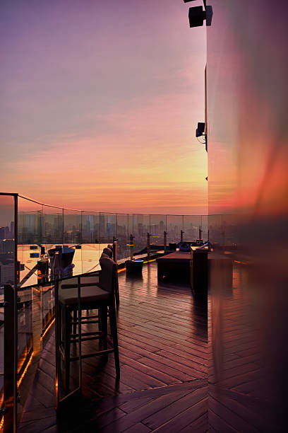 istock Outdoor lounge at sunset 160371674
